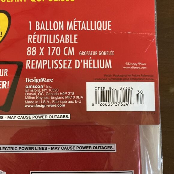 Incredibles 2 Mr. Incredible and baby Jack Jack 67 inch tall balloon - Picture 4 of 4